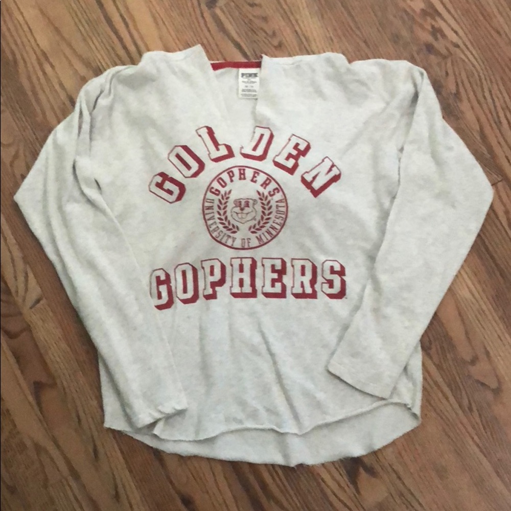 U of M Gopher PINK like new grey sweatshirt